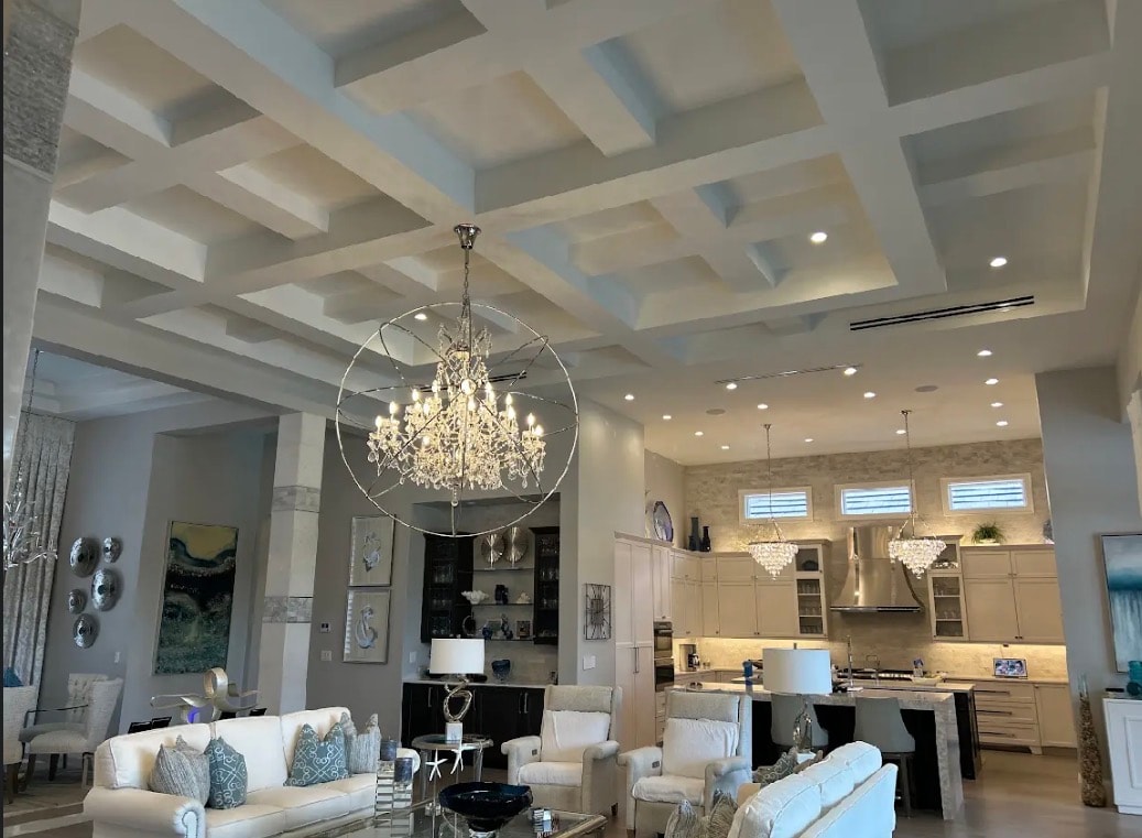 Open concept living room and kitchen — Richard Painting LLC